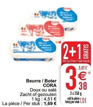 Cora Beurre - boter cora aanbieding