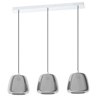 Leen Bakker EGLO hanglamp 3-lichts Albarino - chroomkleur - Leen Bakker aanbieding