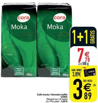 Cora Café moulu - gemalen koffie cora aanbieding