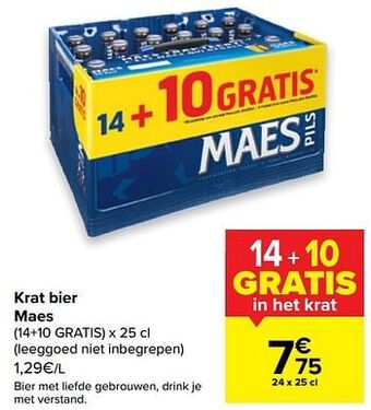 Carrefour Krat bier maes aanbieding