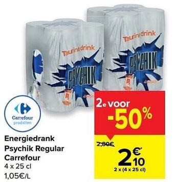 Carrefour Energiedrank psychik regular carrefour aanbieding