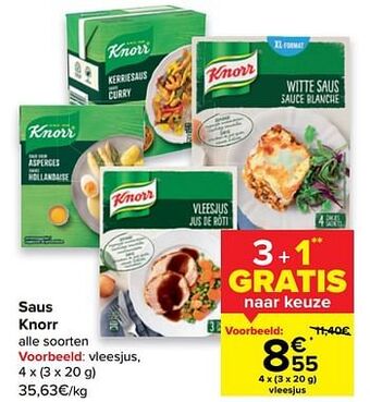 Carrefour Saus knorr aanbieding