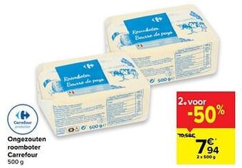Ongezouten roomboter carrefour