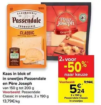Carrefour Passendale classic in sneetjes aanbieding