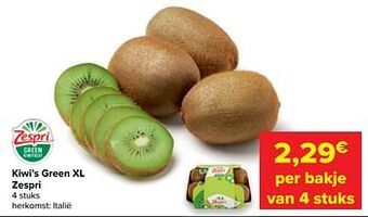 Carrefour Kiwi’s green xl zespri aanbieding
