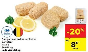 Carrefour Duo garnaal- en kaaskroketten carrefour aanbieding