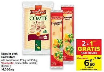 Carrefour Kaas in blok entremont aanbieding