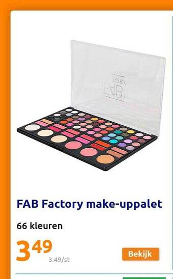 Action Fab Factory Make-uppalet aanbieding