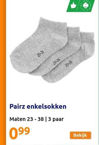 Action Pairz Enkelsokken aanbieding