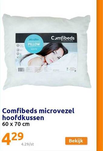 Action Comfibeds Microvezel Hoofdkussen aanbieding