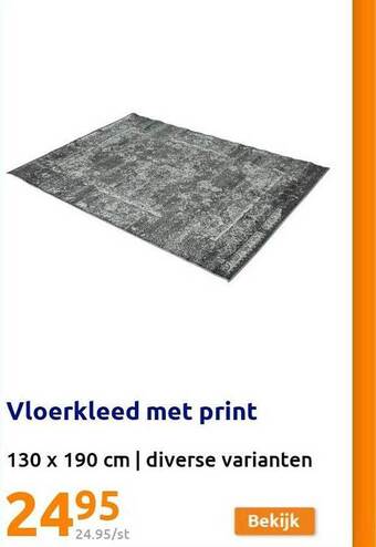 Action Vloerkleed Met Print aanbieding