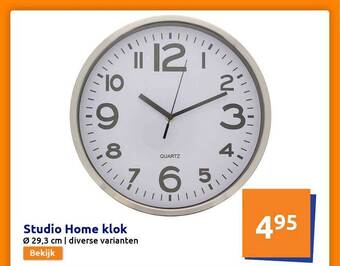 Action Studio Home Klok aanbieding