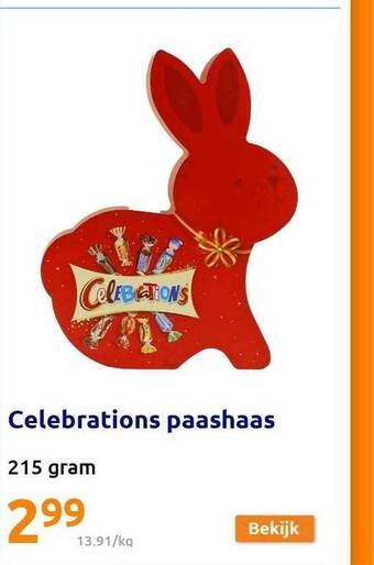 Action Celebrations Paashaas aanbieding
