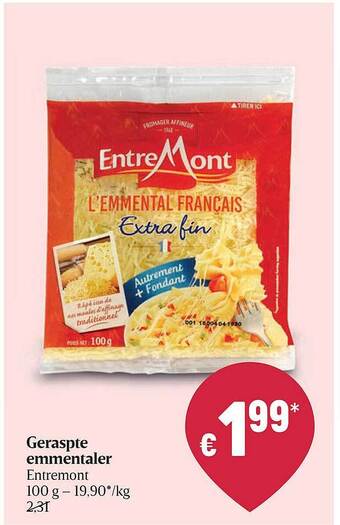 Delhaize Geraspte Emmentaler aanbieding
