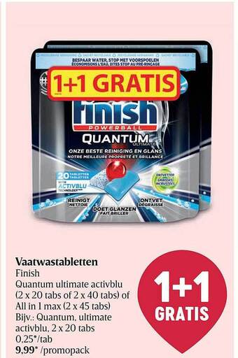 Delhaize Vaatwastabletten aanbieding