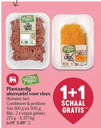 Delhaize Plantaardig Alternatief Voor Vlees aanbieding