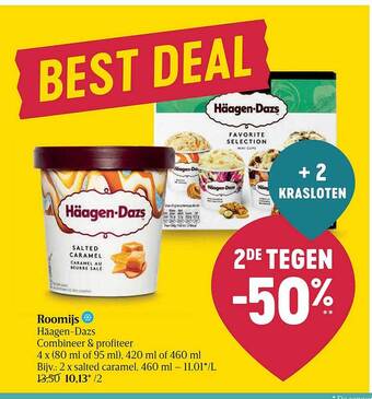 Delhaize Roomijs aanbieding