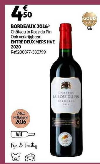 Auchan Bordeaux 2016 Château La Rose Du Pin aanbieding