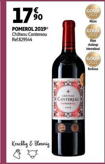 Auchan Pomerol 2019 Château Cantereau aanbieding