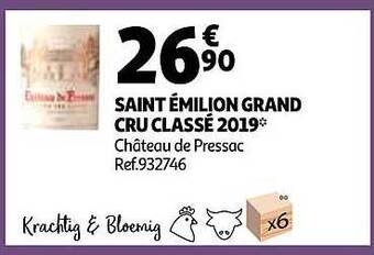 Auchan Saint émilion Grand Cru Classé 2019 aanbieding