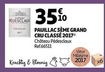 Auchan Pauillac 5ème Grand Cru Classé 2017 aanbieding