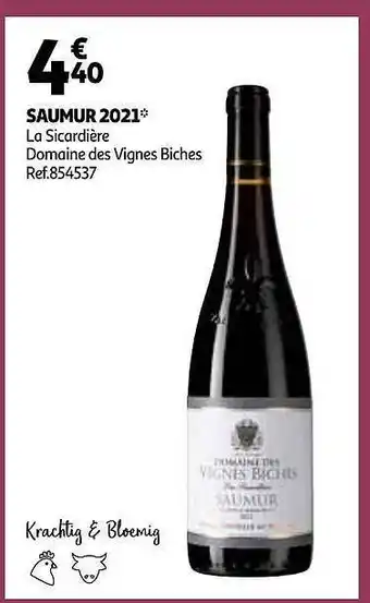 Auchan Saumur 2021 Domaine Des Vignes Biches aanbieding