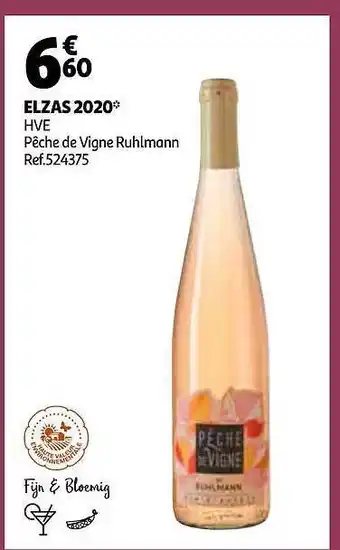 Auchan Elzas 2020 Pêche De Vigne Ruhlmann aanbieding