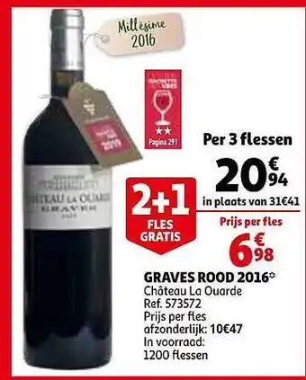 Auchan Graves Rood 2016 aanbieding