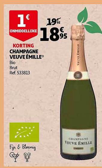 Auchan Champagne Veuve émille aanbieding