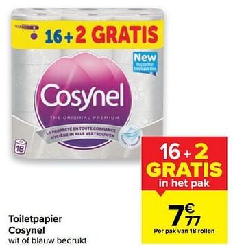Carrefour Toiletpapier cosynel aanbieding