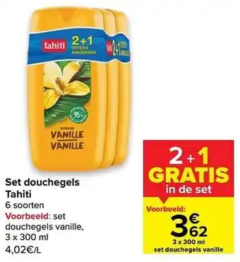 Carrefour Set douchegels vanille aanbieding