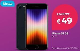 Proximus Apple iphone se 5g 64 gb aanbieding