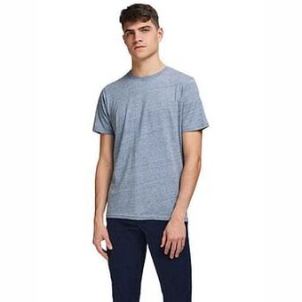 Berca Shoes Jack & Jones T- Shirts Emele O Neck Noos T Shirt - Blauw aanbieding