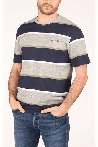Berca Shoes Jack & Jones T- Shirts Jaramos T Shirt - Grijs aanbieding