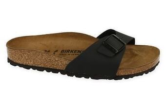 Berca Shoes Birkenstock Pantoffel Dames Madrid Black Narrow Fit - Zwart aanbieding
