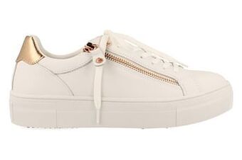 Berca Shoes Tamaris Sneaker Laag Dames Touch It Clean White Functionele Rits - Wit aanbieding