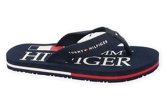 Berca Shoes Tommy Hilfiger Teenslipper Uni Flip Flop Logo Print - Blauw aanbieding
