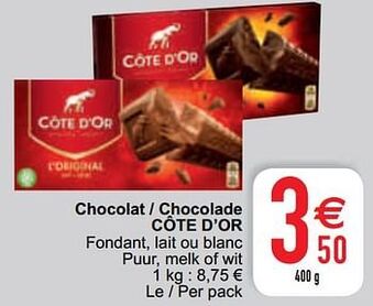 Chocolat - chocolade côte d`or 1kg