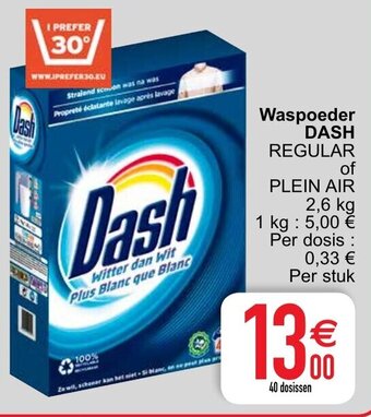 Cora Dash Waspoeder aanbieding