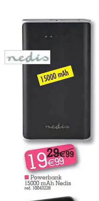 Powerbank 1500 Mah Nedis