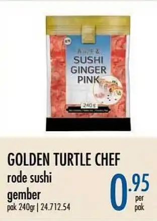 Horeca totaal Golden Turtle Chef Rode Sushi Gember aanbieding