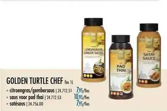 Horeca totaal Golden Turtle Chef Citroengras-gembersaus, Saus Voor Pad Thai, Satesaus aanbieding