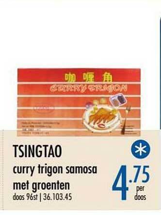 Tsingtao Curry Trigon Samosa Met Groenten