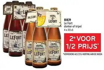 Bier le fort donker of tripel 2e voor 1-2 prijs