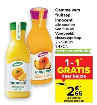 Carrefour Sinaasappelsap aanbieding