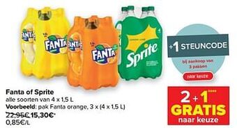 Carrefour Pak fanta orange aanbieding