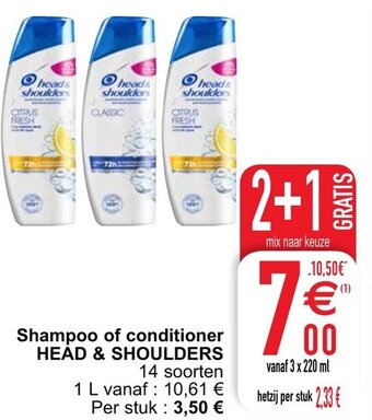 Cora Head & Shoulders Shampoo of conditioner aanbieding