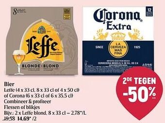 Delhaize Leffe blond aanbieding
