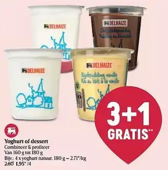 Delhaize Yoghurt natuur aanbieding