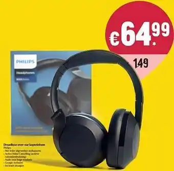 Delhaize Draadloze over-ear koptelefoon philips aanbieding